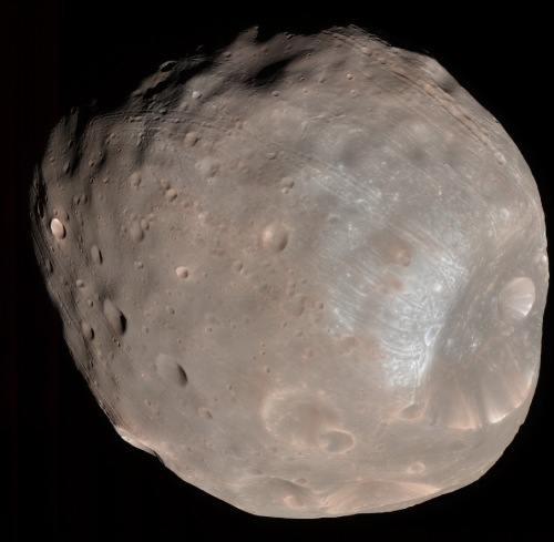 Imagen de Fobos, uno de los satélites de Marte.