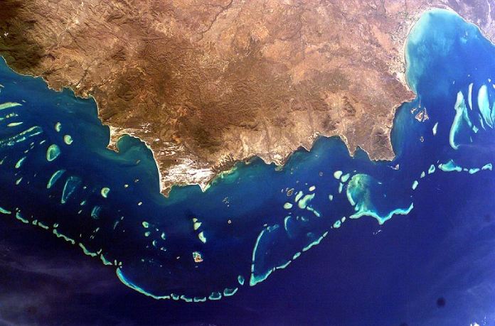 Vista aérea de la Gran Barrera de Coral.